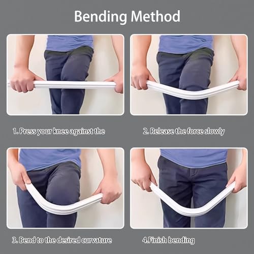 Tringle à rideau de douche pliable et orientable pour fixation haute