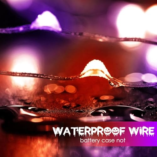 Image of Halloween String Lights 4 Pack Fairy Lights Battery Operated Orang Purple