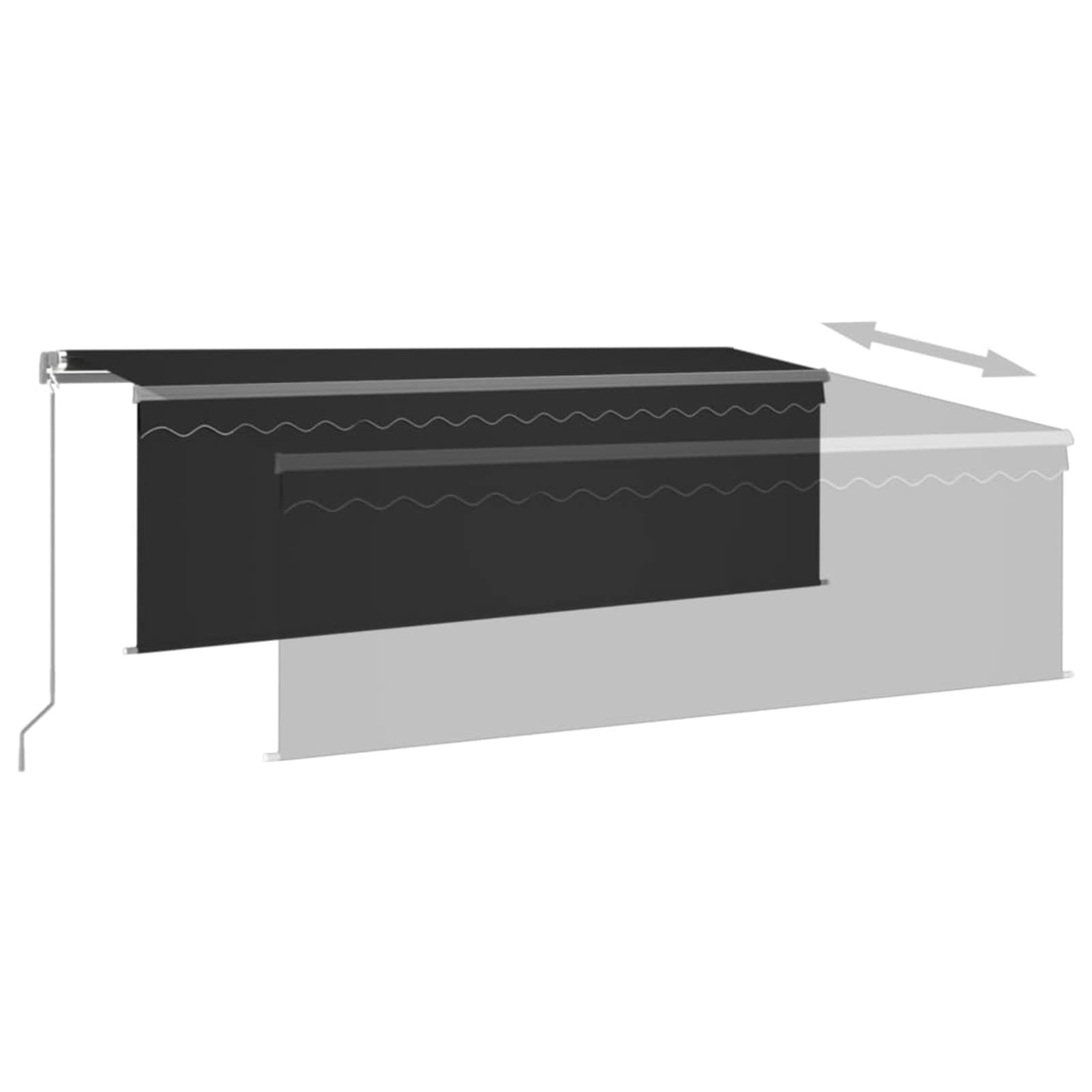 Tenda retrattile antracite e bianca 4,5x3 mt tessuto/alluminio | Leroy Merlin Tenda retrattile antracite e bianca 4,5x3 mt tessuto/alluminio | Leroy Merlin