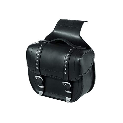 A-Pro Borsa Laterale Singola Saddle bag Bisacce Rigide Moto Chopper Custom Nero