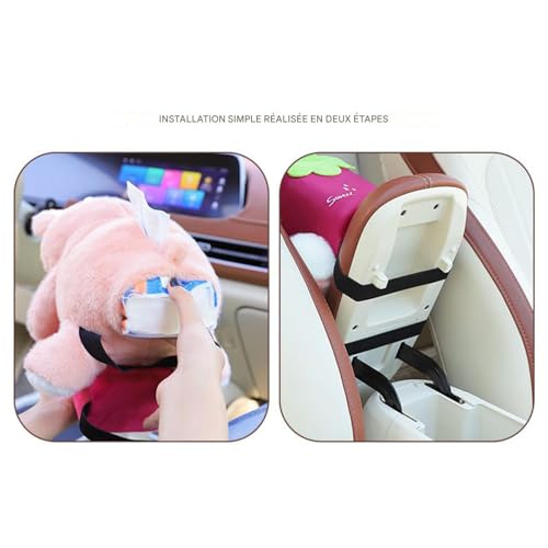 Accesorio de interior del automóvil de peluche para organizar snacks 3