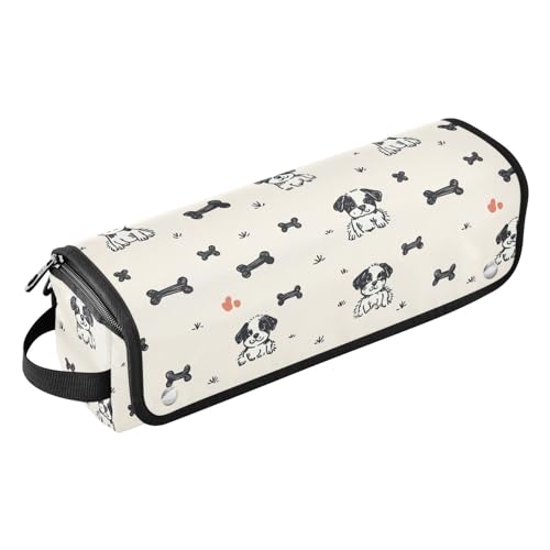 Bolsa de viaje para herramientas de cabello Dogs Scandinavian Marble resistente al calor, organizador portátil para planchas, rizadores y accesorios de cuidado capilar miniatura 1