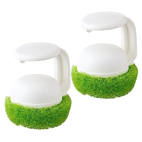 NAMOARLY 2pcs Dish Cleaning Brush Kitchen Sink Brush for Grease Removal Dish Scrubbers for Heavy Duty Cleaning Soap Dispenser