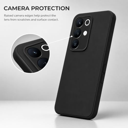 Image of FIRST MART Matte Silicone Back Cover for Realme 15x - Black