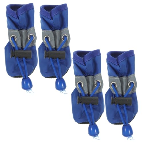 EPIGEIST 4 Pieces Botas Impermeables para Perros Perro Impermeable Cachorro Botines Botas para De Neopreno para Pequeños Patucos Cachorros para Pequeños Medio