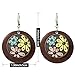 KaFu Brown Wooden Earrings for Women Vintage Bohemian African Ethnic Wood Big Round Circle Geometric Dangle Drop Earrings Jewelry (wood-7)