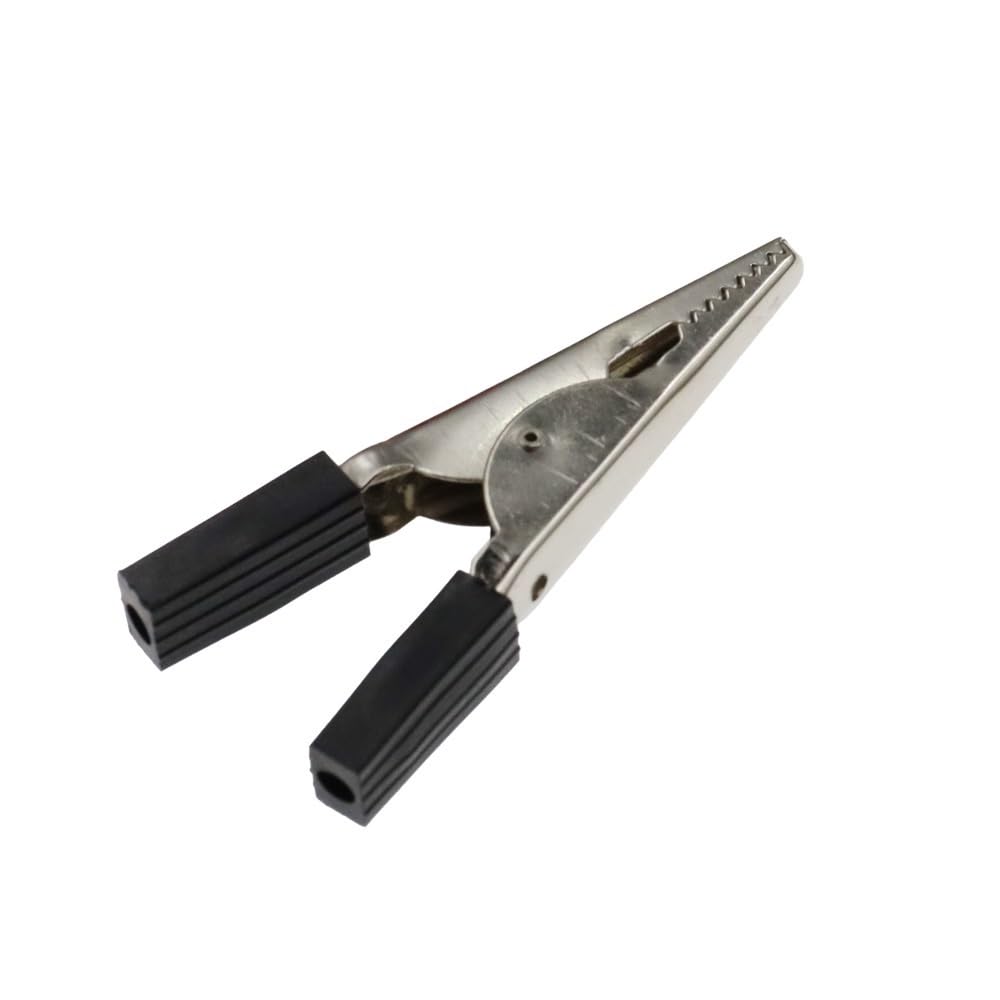 Crocodile Clips 10PCS Insulated Crocodile Clips 35MM 50MM Plastic Handle Cable Lead Testing Metal Alligator(50mm Black)