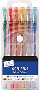 6 PACK GEL INK PENS - Metallic Writing Colouring Drawing Pen Arts Crafts Colours (Silver & Gold)