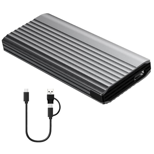 HapGlan NVME Solid States Drives Enclosure with ARGB Lighting Solid Disk Case USB C 10Gbps Connection Not Need Tool
