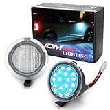 iJDMTOY Ice Blue LED Under Side Mirror Puddle Lights For Ford F150 Raptor Edge Explorer Flex, Lincoln Navigator Mark LT MKX etc. (Powered by 18 pcs Aqua SMD LED Lights)