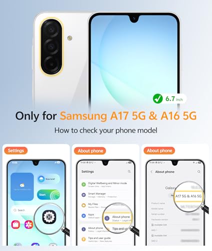 Image of FNTCASE for Galaxy A17 /A16 5G Phone Case: for Samsung A17 Cases [Compatible with Magsafe] [Screen Protector] Matte Translucent Military Grade Protection for Samsung A 17 & A 16 4G Cover - White