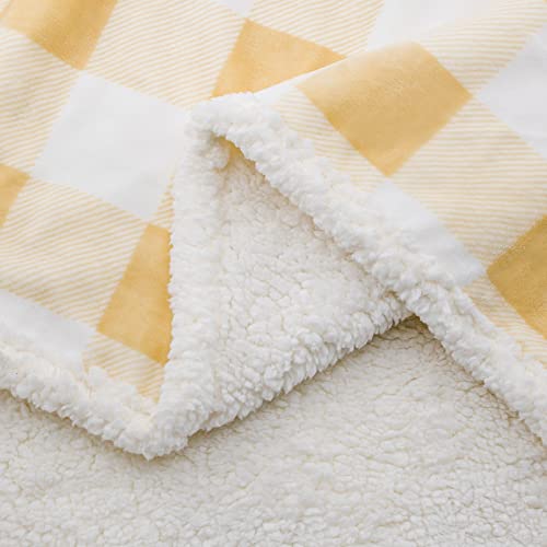 Beautex Sherpa Fleece Blanket Twin Size, Super Soft Warm Buffalo Plaid Plush Gig Blankets, Lightweight Cozy Fuzzy Blanket For Couch Sofa Bed (Beige, 60" X 80") #TOP3