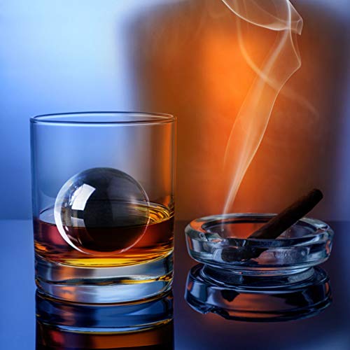 Tinana Crystal Clear Ice Ball Maker, 4 Cavity Large Clear Ice Balls Form, 2.5” Round Ice Sphere Trays For Whiskey, Cocktail, Brandy, Bourbon #TOP6