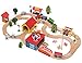 KipiPol Wooden Train Set - 69 Pieces Wooden Train Tracks & Trains for Kids, Toddler Boys and Girls 3,4,5 Years Old and Up– Premium Wood Construction Toys -Fits Thomas, Brio, IKEA, Melissa and Doug