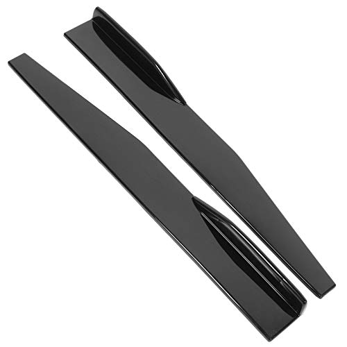 2 Stück Universal Car Side Skirt Extensions Seitenschweller Rocker Extension Panel Splitter Lippenflügel Diffusor 74,5 cm Glänzend Schwarz