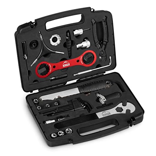 Borgen Bike Tool Kit - 37 Parts - Tool Set - Bicycle Repair Kit for use on The Road - Suitable for MTB, Road Bike, City Bike, E-Bike - Bike Repair Tool Kit - Bike Tools Kit Set