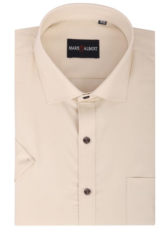 Image of MARK & ALBERT Men's Half Sleeves Regular Shirt