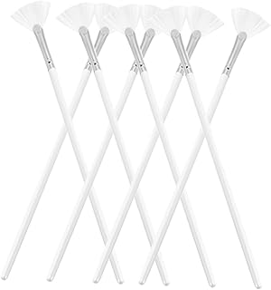 Alipis 8pcs Long Handle Fan Face Mask Brush S...