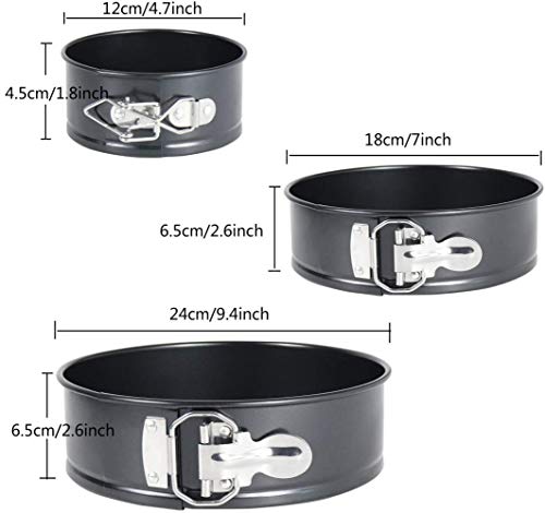 image for smtg 3 Different Size Springform Pan Set,Nonstick Leakproof Cheesecake