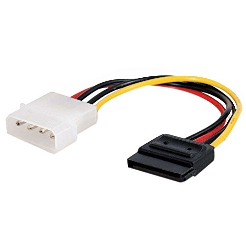 Image of 4-Pin Molex to SATA Power Cable Adapter (3-Pack), IDE to SATA Power Converter for HDD, SSD, Optical Drives, Hard Disk, Desktop PC, PSU - Easy Installation