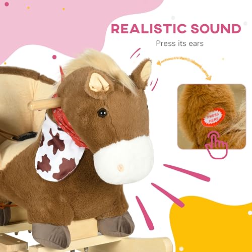 Qaba US330-160V00CF0131 Baby Rocking Horse, Riding Horse thumb #2