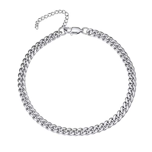 PROSTEEL Cuban Link Anklets for Women Ankle Bracelet Womens Foot Jewelry Bracelts Braclets Mens Stainless Steel Anklet