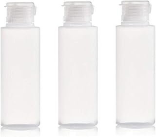 3.3 Ounce Travel Squeeze Bottle with Flip Cap Clear Plastic Empty Sample Containers Soft Cosmetic Tube for Lotion Cleam Facial Cleaner Shampoo Toiletries,Pack of 3