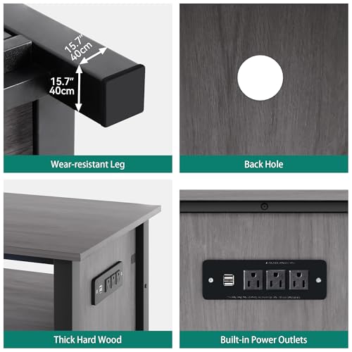 image for YITAHOME Aquarium Stand with Power Outlets, 55-75 Gallon Fish Tank Sta