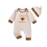 Ayalinggo Thanksgiving Baby Boy Outfit My First Thanksgiving Little Turkey Romper Onesie Fall Newborn Halloween Clothes (little turkey, 0-3 Months)