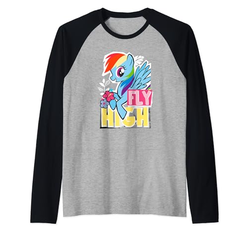 My Little Pony Rainbow Dash t-shirt baseball raglan idéal pour jouer au parc ou à l'école