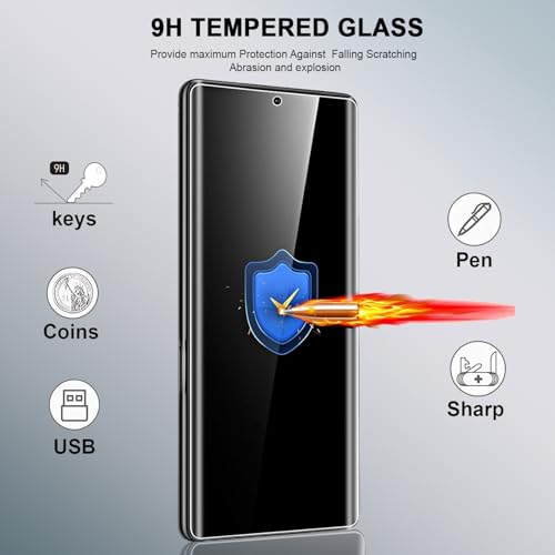 Image of Advanced HD+ UV Privacy Tempered Glass Screen Protector For Vivo V60e / V60 (6.77 Inch,Pack of 1) Full Adhesive UV Privacy Curved Screen Guard, Case Friendly with installation kit & Guide