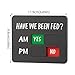 Dog Feeding Reminder Magnet - Cat Dog Feeding Chart with Have We Been Fed AM/PM Tracker, Magnetic Fed Sign with Pet Tracker for Fridge, Helps You to Track Pet Feeding (B1)
