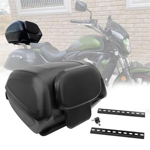 Boîte de rangement pour moto Kawasaki avec coffre bagages et dossier
