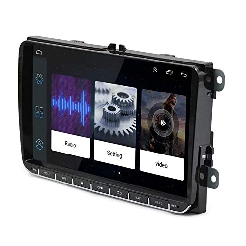 WHL.HH for VW Pa ss at Golf MK5 MK6 Sat Nav Head Unit Android 8.1 Single Din Auto Radio GPS Navigation 9 inch HD Touch Screen WiFi Bluetooth SWC Stereo Multimedia Player Video Receiver