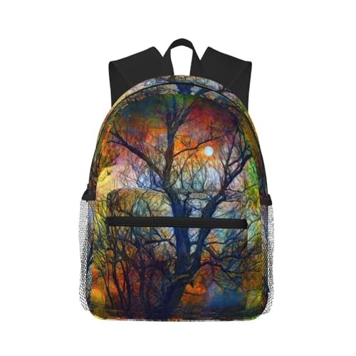 Sac à dos voyage arbre de vie coloré pour le travail les escapades et le bureau au quotidien