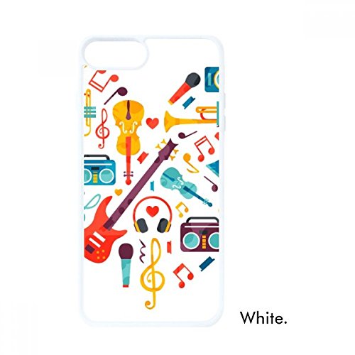 Coque iPhone 7 8 SE 2 guitare blanche ideale pour musiciens en deplacement et concerts