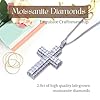 Halukakah Moissanite Cross Pendant Necklace for Boys Teens,2.0ct Total Lab-Grown Diamonds,Platinum White Gold Plated 925 Sterling Silver,Luxury Religious Jewelry,for Son,Grandson,Nephew,5-16 Years Old #2