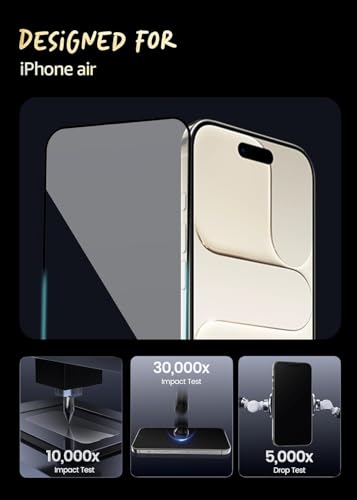 Image of DD SON Military Grade 360 Degree Privacy Tempered Glass for iPhone 12 /12 Pro | Anti-Spy Screen Protector with Accessories Kit, Shatterproof & Scratch Resistant Screen Guard