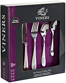 Viners 6081217B Glamour 24-Piece Stainless Steel Cutlery Giftbox Set