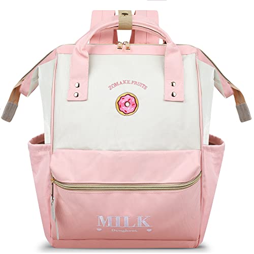 ZOMAKE 15.6 Inch Travel Laptop Backpack for Women Men, Anti Theft Water Resistant Bag Daypack Computer Bag Business Work Cute Backpacks(Donut)