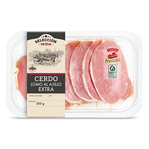 Lomo de cerdo extra al ajillo bandeja 300 gr