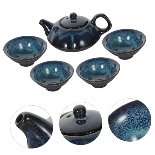 Juego de té chino de cerámica para ahorrar espacio en el salón 6