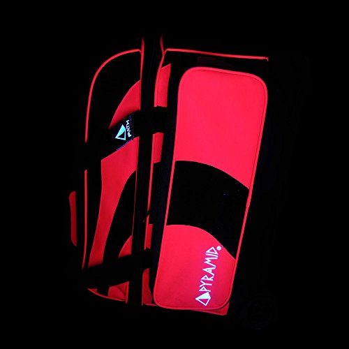 Pyramid Path Deluxe Double Roller With Oversized Accessory Pocket Bowling Bag (Black/Hot Pink) #TOP7