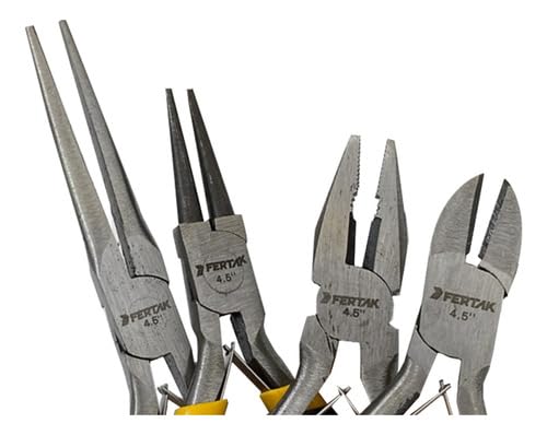 Jogo 4 Alicate Mini Artesanato Eletrônico + Fita Isolante