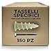 2M BOX 150 pz TASSELLI PER CARTONGESSO CON VITE 4,5X35 | Tasselli autoforanti per cartongesso | Tasselli senza preforo | Tassello per cartongesso autoforante per pareti vuote