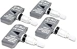 ITM Set of 4 08002M 315mhz TPMS Tire Pressure Sensors for 2018-2019 Toyota Tundra Sequoia SR SR5 Limited Platinum 1794 Edition Replacement w/Silver Aluminum Valve Stems