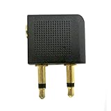AIRPLANE HEADPHONES JACK ADAPTER PLUG AIRLINE ADAPTOR EARPHONE EAR AUDIO TRAVEL