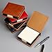STDEV Leather Memo Pad Holder Organizer Office School Supplies Note Card Dispenser Sticky Storage Box Desk Accessories Leather Memo Pad Holder Card Dispenser Sticky Storage Box Desk Accessories