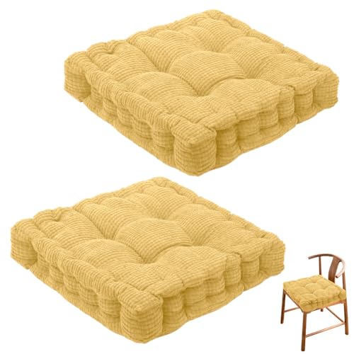 Piacevole sostegno: il cuscino per sedia dimensioni ottimali di 40 x 40 cm (lunghezza x larghezza) e l'altezza perfetta di 8 cm per cuscino consentono una seduta particolarmente comoda e morbida su tutte le sedie comuni o anche sul pavimento