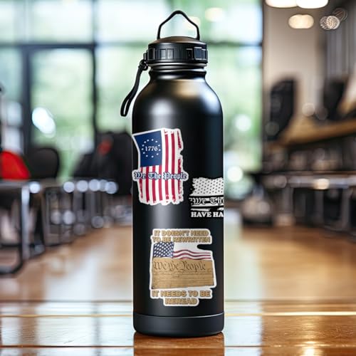 Image of Pack 9 Pcs Patriotic American Stickers for Water Bottles Laptops Vehicles Helmets Cars Skateboards Computers Bumper Sticker Waterproof Removable Vinyl Decals Laptop Accessories
